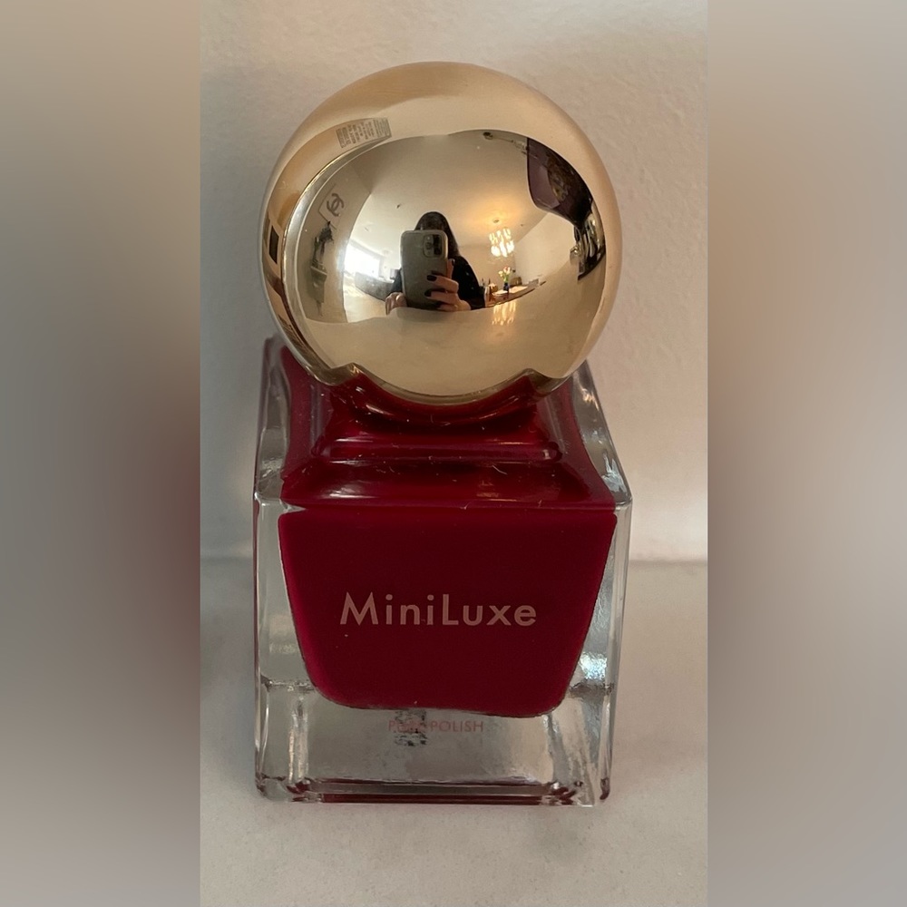 New 2 MiniLuxe Polishes in red "Celebrate" and mauve grey "It's My Party",$28!